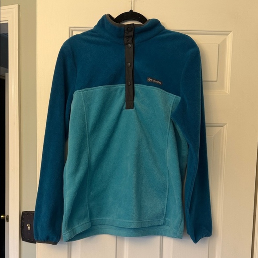 Columbia Kids' Teal and Navy Fleece Pullover